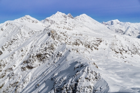 snow on italian alps in winterの写真素材