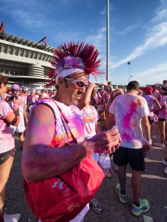 MILAN, ITALY - SEPTEMBER 07  10 000 people at the first edition of The Color Run in Milan on September 07, 2013 in Milan, Italy のeditorial素材