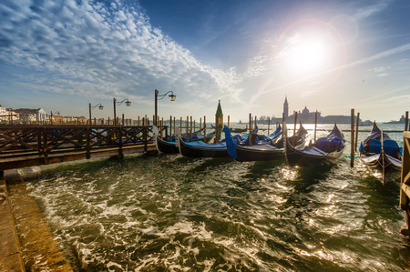 sunset in Venice, Italyの写真素材