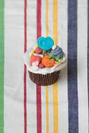 colorful cupcakeの写真素材