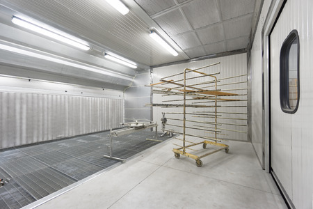 paint chamber of body shop, joinery or  workshopの写真素材