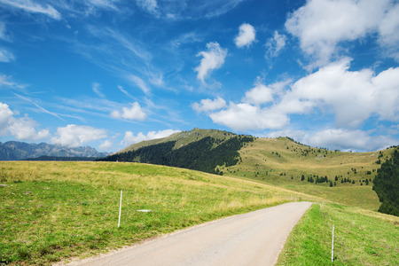 mountain road in Dolomites, Trentino, Italyの写真素材