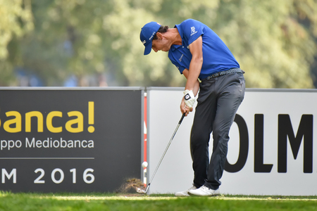 MONZA, ITALY - SEPTEMBER 17 2016: italian golf player Renato PARATORE at the 73 Golf Italian Open 2016.のeditorial素材