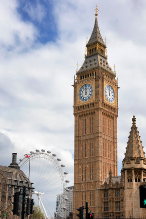 Big Ben clock or Elizabeth Tower in London, UKの写真素材