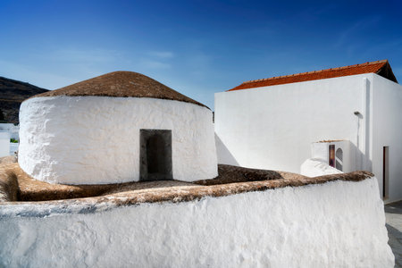 Traditional white architecture in Lindos, on island of Rhodes, Greece.の写真素材