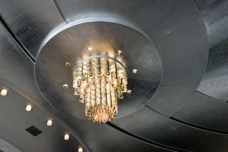 The Kuala Lumpur Twin Towers Lobby Chandelierの写真素材