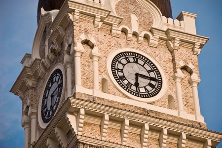 A Huge Clock in Kuala Lumpur, Malaysiaの写真素材
