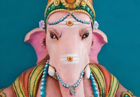 An image of a sculpture of the Hindu God Ganeshの写真素材