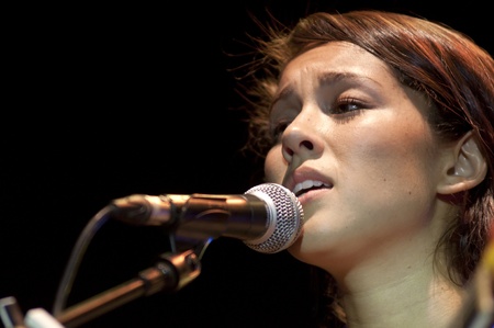 Hua Hin, Thailand. August 27, 2011. Kina Grannis performing live at the Hua Hin Jazz Festival in...