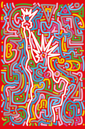 A vertical vector image of the Statue of Liberty in NYCのイラスト素材