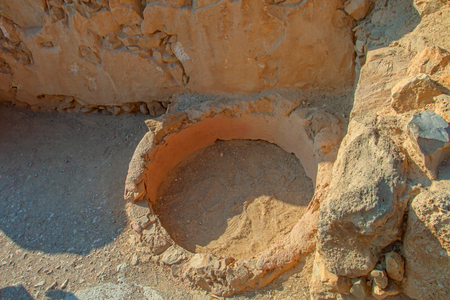 Ruins of Masada fortress, Israelの写真素材