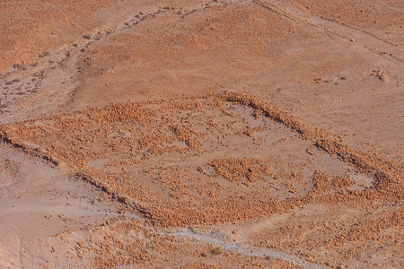 Ruins of Masada fortress, Israelの写真素材