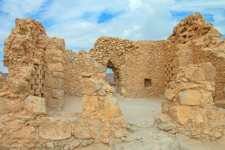 Ruins of Masada fortress, Israelのeditorial素材