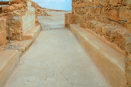 Ruins of Masada fortress, Israelのeditorial素材
