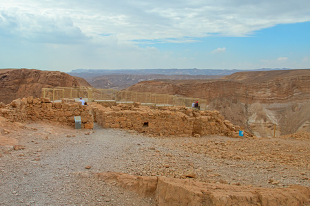Ruins of Masada fortress, Israelのeditorial素材