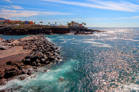 Tenerife rocky coastの写真素材
