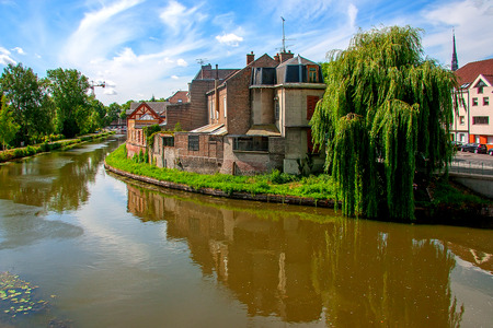 Amiens is a city in northern France, in the department of the Somme region of Picardieの写真素材