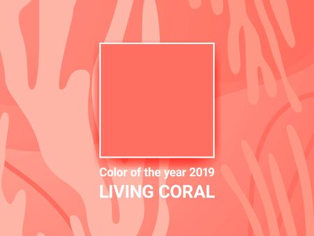 Color of the year 2019. Living Coral. Abstract background.のイラスト素材