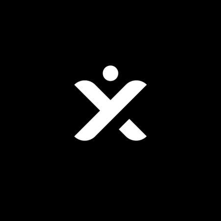 XA monogram in black and white colorのイラスト素材