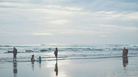 People in the beachの写真素材