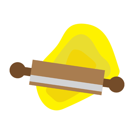Pizza dough icon flat colorのイラスト素材