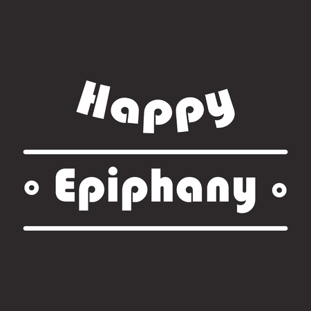 Happy epiphany banner in flat black background.のイラスト素材