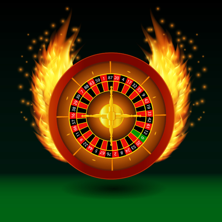 roulette with fireのイラスト素材