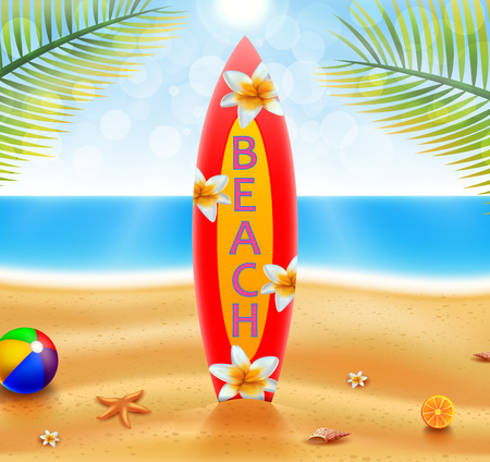 it's summer time background illustrationのイラスト素材