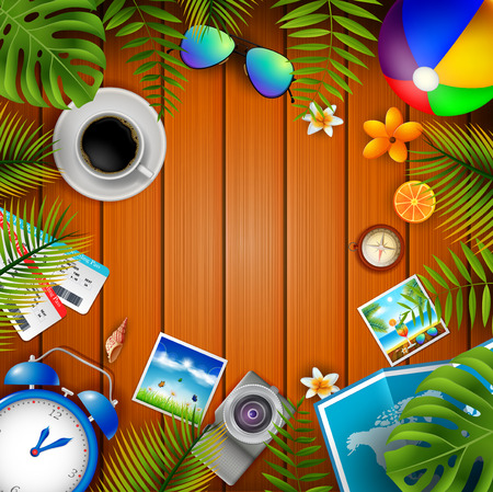 Travel background . vector illustrationのイラスト素材