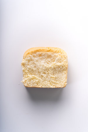 Fresh Baked brioche soft and fluffy bun white Bread or milk bread. isolated white background