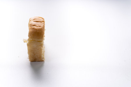 Fresh Baked brioche soft and fluffy bun white Bread or milk bread. isolated white backgroundの写真素材