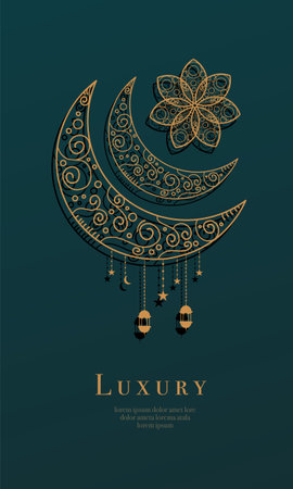 ramadan kareem background banner vector set with luxury ornament ramadan eid mubarak backgroundのイラスト素材