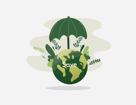 earth vector design for environment ozone and earth day eventのイラスト素材