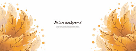 leaves nature background design vectorのイラスト素材