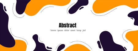 Modern abstract background with liquid shapes. Template for web design, banner, flyer and presentation. Vector illustrationのイラスト素材
