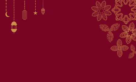 Luxury Ramadan Kareem Background with Arabic ornaments.のイラスト素材