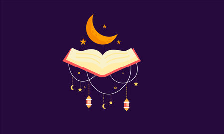 ramadan kareem eid-al fitr poster template with ornament lettern and mosque vector background design&#xD;&#xA;for background and landing page ramadan eventのイラスト素材