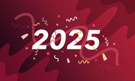 Happy New Year 2023. Vector illustration in a flat style.のイラスト素材