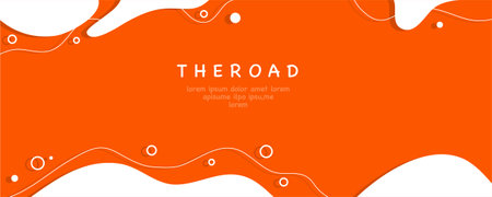 Orange banner template with copy space. Vector Illustration for web designのイラスト素材