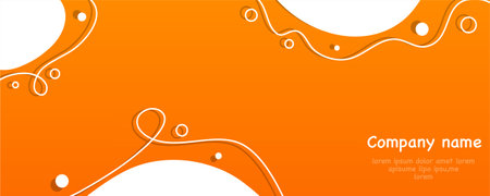 Abstract orange background with copy space. Vector illustration for your design.のイラスト素材