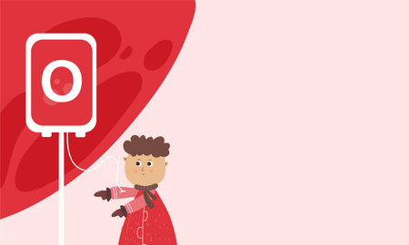 Illustration of a man listening to music on a red traffic lightのイラスト素材