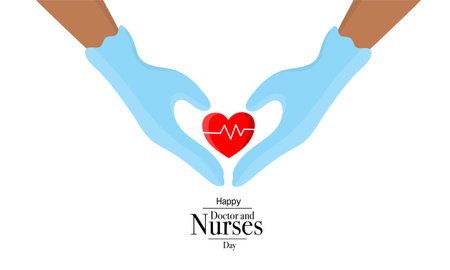 National Nurses Day vector illustration. Suitable for greeting card, poster and banner.のイラスト素材