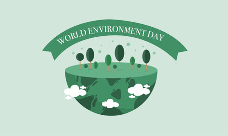 World environment day concept. World environment day vector illustration. World environment day concept.のイラスト素材