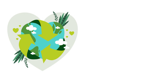 Ecology concept vector illustration. Environment protection. Save the planet.のイラスト素材