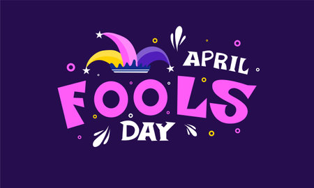 Happy Fool's Day. Vector illustration. Suitable for greeting card, poster and banner.のイラスト素材