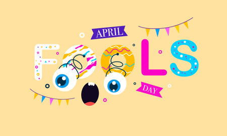 Funny Cartoon Mascot with Happy Easter Text. Vector Illustrationのイラスト素材