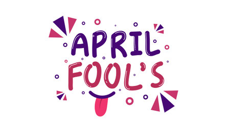 April Fools Day. Hand drawn lettering phrase. Vector illustration.のイラスト素材