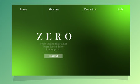Website landing page design template. Green abstract background. Vector illustration.のイラスト素材