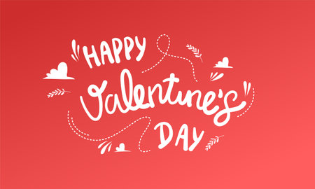 Happy Valentines Day lettering. Vector illustration for your design.のイラスト素材