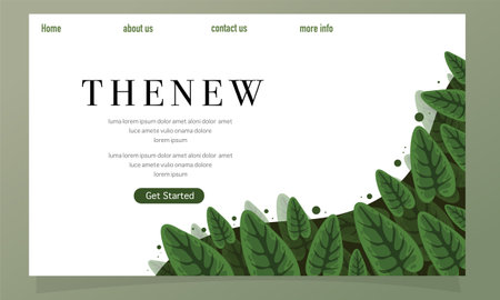 Eco friendly website template with green leaves. Vector eps10のイラスト素材
